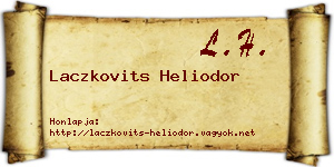 Laczkovits Heliodor névjegykártya